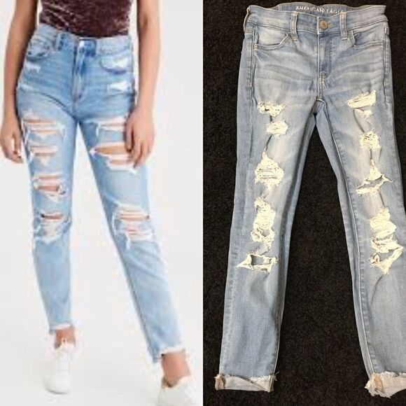 American Eagle 🦅 distressed above ankle skinny - Picture 1 of 7
